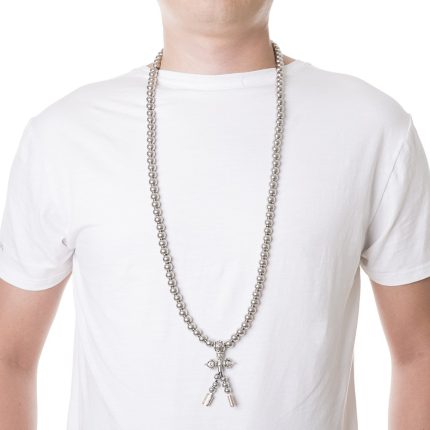 108 Destiny Nepal Prayer Full Metal Buddism Bead Mala Necklace (full stainless steel)