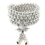 108 Destiny Nepal Prayer Full Metal Buddism Bead Mala Necklace (full stainless steel)