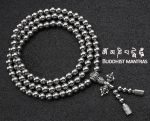 108 Destiny Nepal Prayer Full Metal Buddism Bead Mala Necklace (full stainless steel)