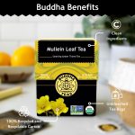 Buddha Teas - Mullein Leaf - Organic Herbal Tea - For Health & Wellbeing - With Antioxidants, Minerals & Vitamin C - Caffeine Free - 100% Kosher & Non-GMO - 18 Tea Bags (Pack of 1)