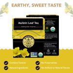 Buddha Teas - Mullein Leaf - Organic Herbal Tea - For Health & Wellbeing - With Antioxidants, Minerals & Vitamin C - Caffeine Free - 100% Kosher & Non-GMO - 18 Tea Bags (Pack of 1)