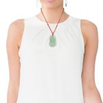 Dahlia Chinese Zodiac Jade Necklace, Real Grade A Certified Burma Jadeite