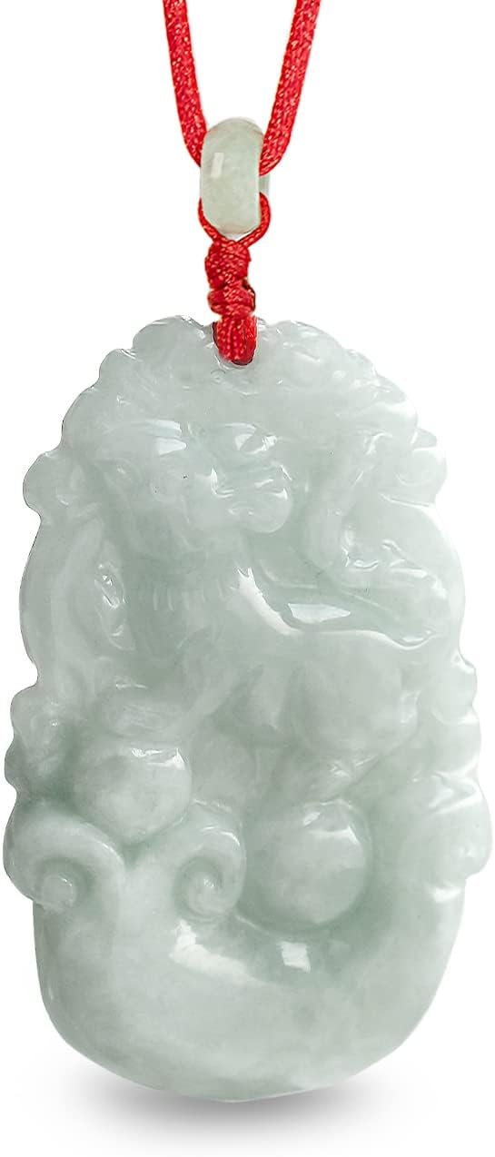 Dahlia Chinese Zodiac Jade Necklace, Real Grade A Certified Burma Jadeite