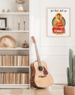 Let That Sh-it Go Art Print - Unframed - 8x10 | Buddha Wall Art - Inspirational Decor - Yoga Artwork - Funny Positive Self Talk Art Print - Motivational Wall Decor