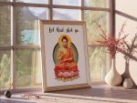 Let That Sh-it Go Art Print - Unframed - 8x10 | Buddha Wall Art - Inspirational Decor - Yoga Artwork - Funny Positive Self Talk Art Print - Motivational Wall Decor