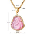 Lucky Laughing Buddha Pendant Chain Necklaces Amulet Jewelry for Men Women 60cm