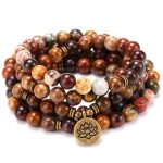 Mala Bead Bracelet Necklace, 108 Buddhist Prayer Beads Yoga Meditation Gemstone japa mala Women man