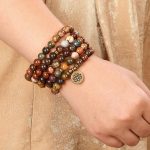 Mala Bead Bracelet Necklace, 108 Buddhist Prayer Beads Yoga Meditation Gemstone japa mala Women man