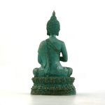 ornerx Thai Sitting Buddha Statue for Home Decor Verdigris 6.7"