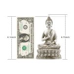 ornerx Thai Sitting Buddha Statue for Home Decor Verdigris 6.7"